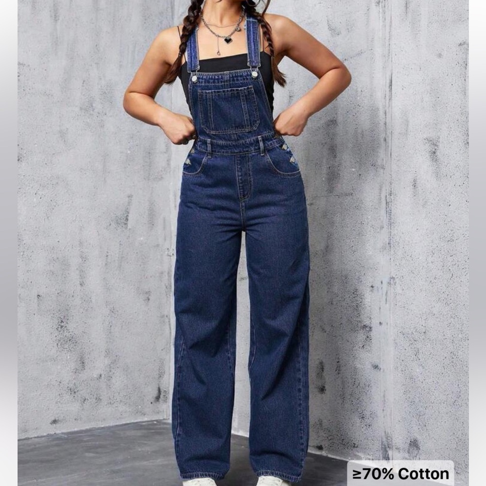 Women's Blue Denim Overalls